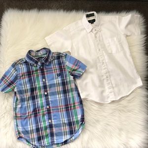 Boys button down short sleeve shirt bundle